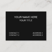 Blauw Zwart Verticaal Streepjespatroon Visitekaartje (Achterkant)