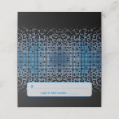 Blauw Zwart Video Game Gamer Bar Mitzvah Adres Plaatskaartje (Buitenkant ongevouwen)