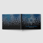 Blauw Zwart Videogame Gamer Bar Mitzvah Gastenboek (Volledig)