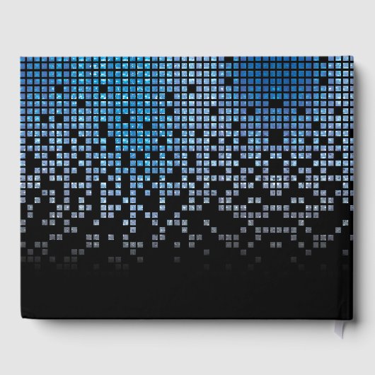 Blauw Zwart Videogame Gamer Bar Mitzvah Gastenboek (Achterkant)