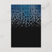 Blauw Zwart Videogame Gamer Bar Mitzvah Informatiekaartje (Achterkant)