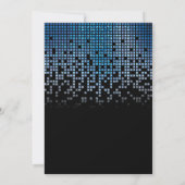 Blauw Zwart Videogame Gamer Bar Mitzvah Kaart (Achterkant)