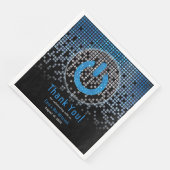 Blauw Zwart Videogame Gamer Bar Mitzvah Servet (Hoek)