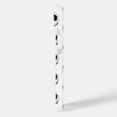 Blauw zwart voetballen patroon monogram Case-Mate iPhone case (Achterkant / Links)