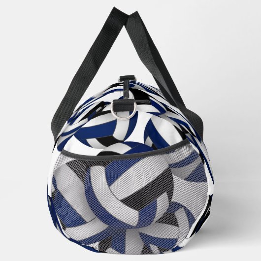 Blauw Zwart Volleybal Team kleuren patroon Plunjezak (Rechts)