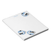 blauw zwart volleyballs meisjes jongens aangepaste notitieblok (Schuin)