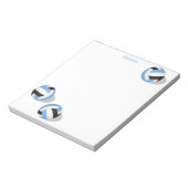 blauw zwart volleyballs meisjes jongens aangepaste notitieblok (Linkerzijde)