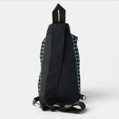 Blauw Zwart Weave Patroon Sling Bag (Achterkant)