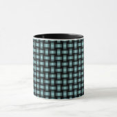 Blauw Zwart Weefpatroon Mok (Midden)