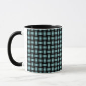 Blauw Zwart Weefpatroon Mok (Links)