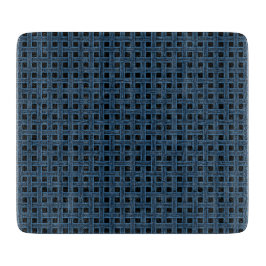 Blauw Zwart Weefpatroon Snijplank
