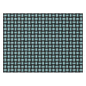 Blauw Zwart Weefpatroon Tafelkleed (Voorkant (Horizontaal))