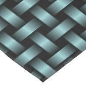 Blauw Zwart Weefpatroon Tafelkleed (Gekanteld)