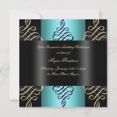 Blauw/zwart Werveltje Elegant Ontwerp Verjaardag U Kaart (Achterkant)