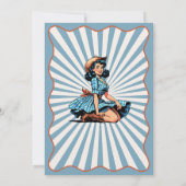  Blauw Zwart Western Cowgirl 40ste Verjaardag Kaart (Achterkant)