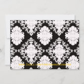 Blauw, Zwart, Wit, Aangepaste uitnodiging voor Afs (Achterkant)