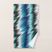 Blauw zwart-wit abstract bad handdoek (Handdoek)
