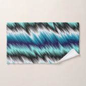 Blauw zwart-wit abstract bad handdoek (Handdoek)
