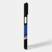 Blauw Zwart & Wit Abstract Patroon Hoesje (Achterkant / Rechts)