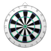 Blauw, zwart, wit dartboard dartbord (Voorkant)