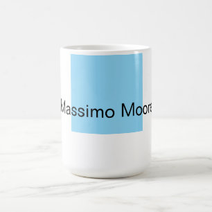 Blauw Zwart Wit Eenvoudig Elegant Eigen Naam Koffiemok