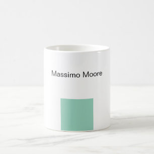 Blauw Zwart Wit Eenvoudig Elegant Eigen Naam Koffiemok