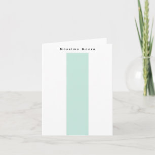 Blauw Zwart Wit Eenvoudig Elegant Eigen Naam Notitiekaartje