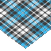 Blauw Zwart Wit Geruit Schotse Ruit Patroon Ontwer Tafelkleed (Gekanteld)