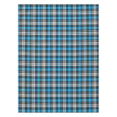 Blauw Zwart Wit Geruit Schotse Ruit Patroon Ontwer Tafelkleed (Voorkant)