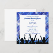 Blauw zwart wit kaart (Voorkant / Achterkant)