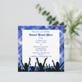 Blauw zwart wit kaart (Staand voorkant)