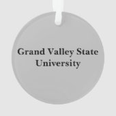 Blauw, Zwart & Wit Michigan Ornament (achterkant)