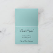 Blauw Zwart Wit Monogram Trouw Dankkaartjes Bedankkaart (Binnen)