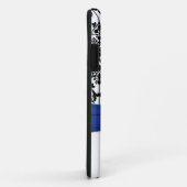 Blauw, zwart, witte Damask iPhone 5 Hoesje (Achterkant/rechts)