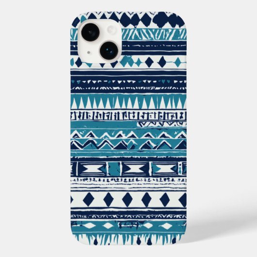blauw-zwart-witte stam Case-Mate iPhone case (Achterkant)