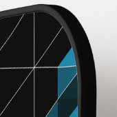 Blauw & Zwart Zeshoek Persoonlijk Pickleball Paddle (Links Detail)