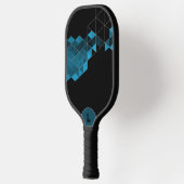Blauw & Zwart Zeshoek Persoonlijk Pickleball Paddle (Links)