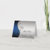 Blauw Zwart Zilver Bedankt (Voorkant)