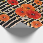 Blauw zwart zwart zwart zwart wit glam strepen met cadeaupapier (Hoek)