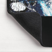 Blauw Zwarte Drip Muismat (Hoek)