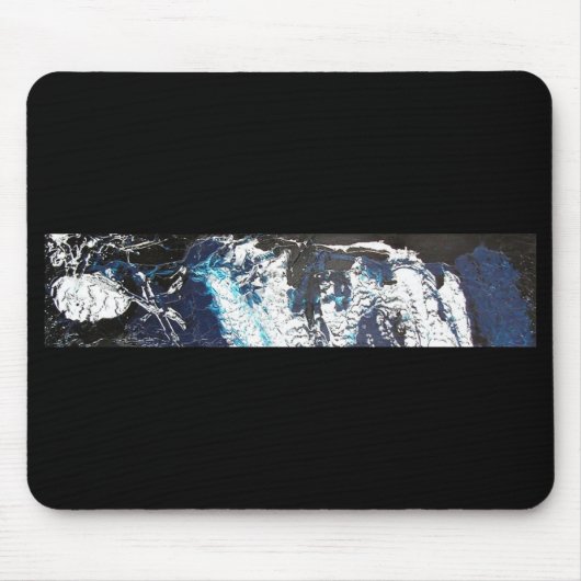 Blauw Zwarte Drip Muismat (Voorkant)