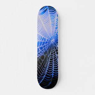 Blauw Zwarte Enge Griezelen Spinnenweb Persoonlijk Skateboard
