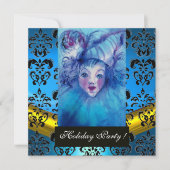 BLAUW, ZWARTE GOUD DAMASKMONOGRAM, Sapphire Kaart (Voorkant)