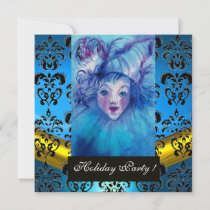 BLAUW, ZWARTE GOUD DAMASKMONOGRAM, Sapphire Kaart