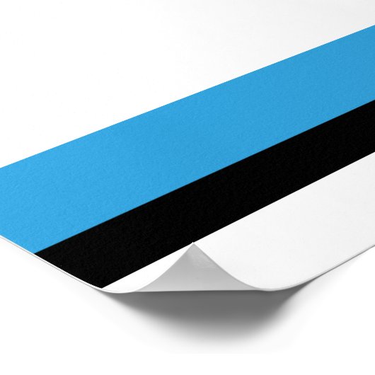 Blauw zwarte grijs op witte Abstracte mozaïekachti Poster (Hoek)