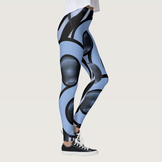 blauw zwarte lange leggings (Rechts)