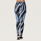 blauw zwarte lange leggings (Achterkant)