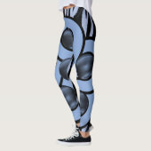 blauw zwarte lange leggings (Links)