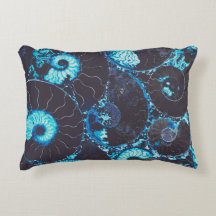 Blauw zwarte Nautilus shell patroon, bang meetkund