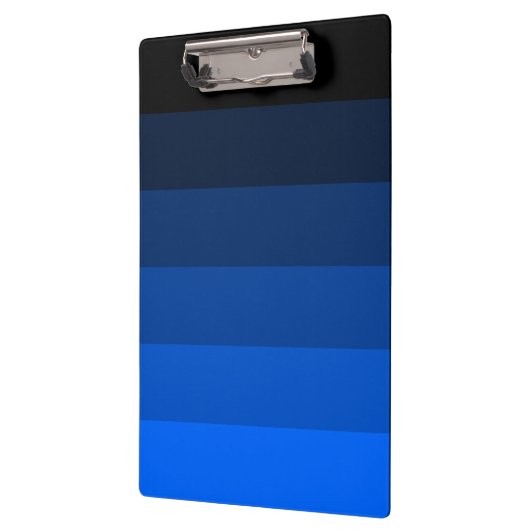 Blauw Zwarte Ombre Strepen Klembord (Links)